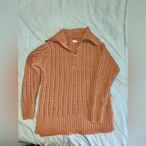 Aerie Warm Tan Cowl Neck Sweater